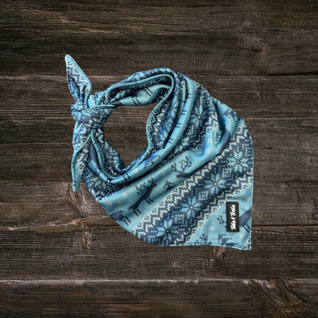 Blue Ugly Christmas Sweater Bandana